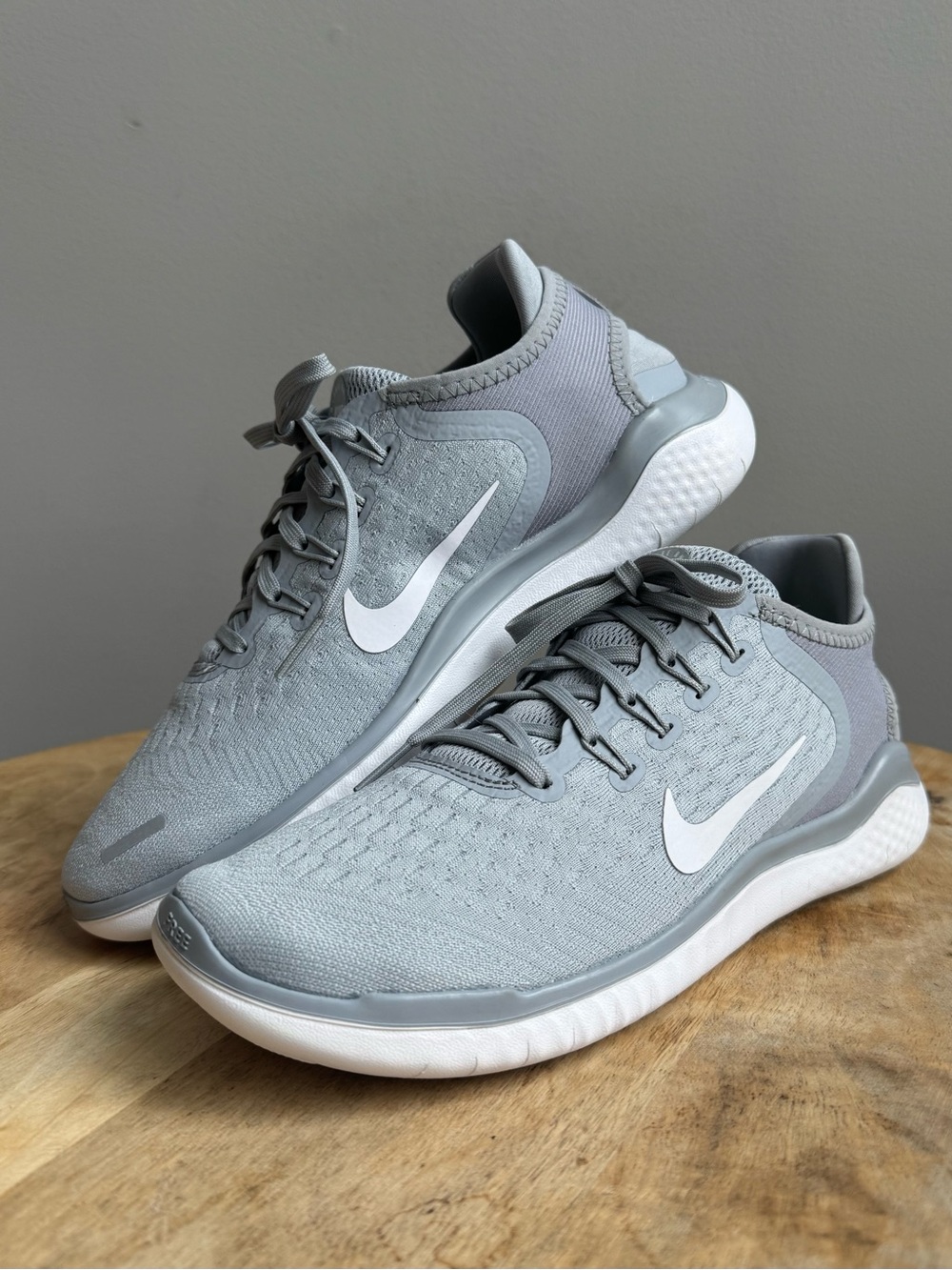 Nike Free RN "Wolf Grey" Running Shoes - Size 7 Lightweight